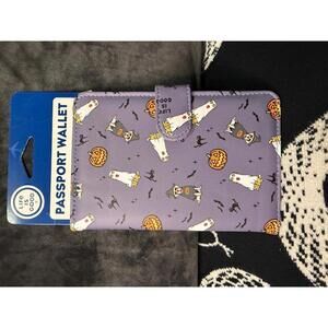 Life Is Good Halloween Passport Wallet Dogs Ghosts Pumpkins NWT